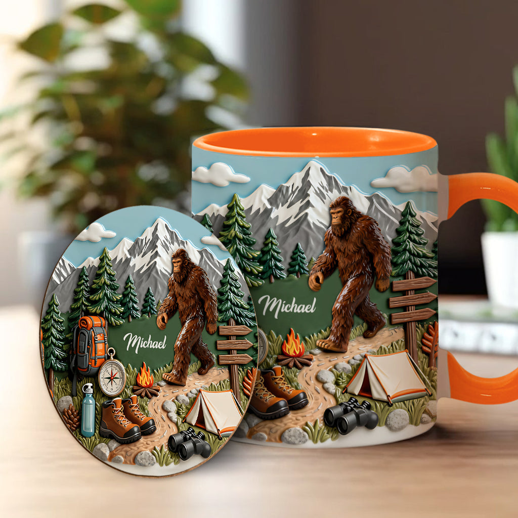 Das Abenteuer wartet – Personalisierter Wanderbecher & Untersetzer