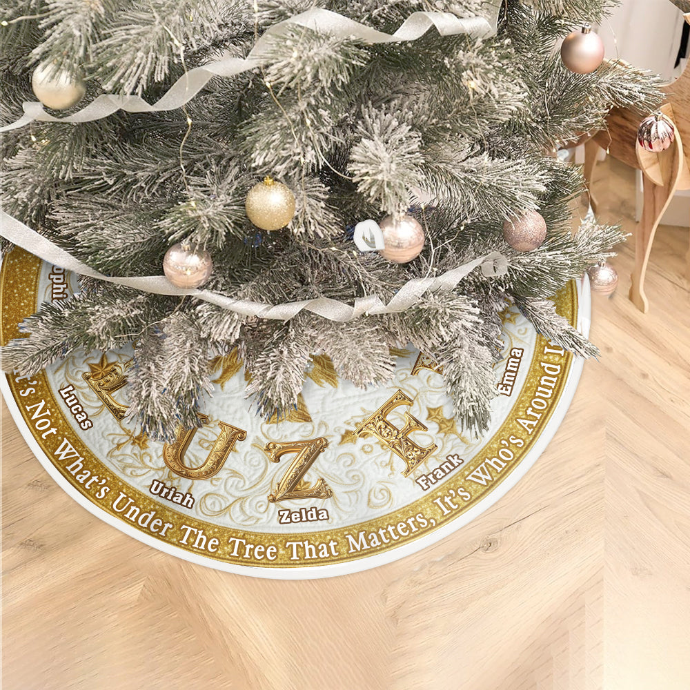 Es kommt nicht darauf an, was unter dem Baum liegt – personalisierte Baumdecke für den Stammbaum