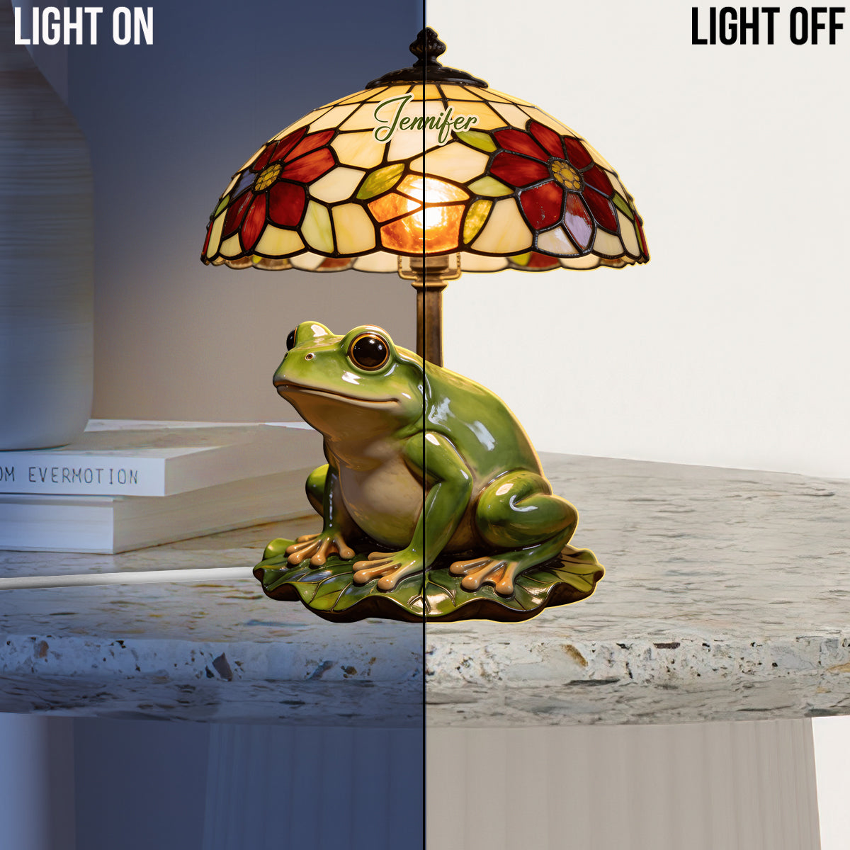 Love Frog – Personalisierte Acryl-LED-Nachtleuchte in Froschform