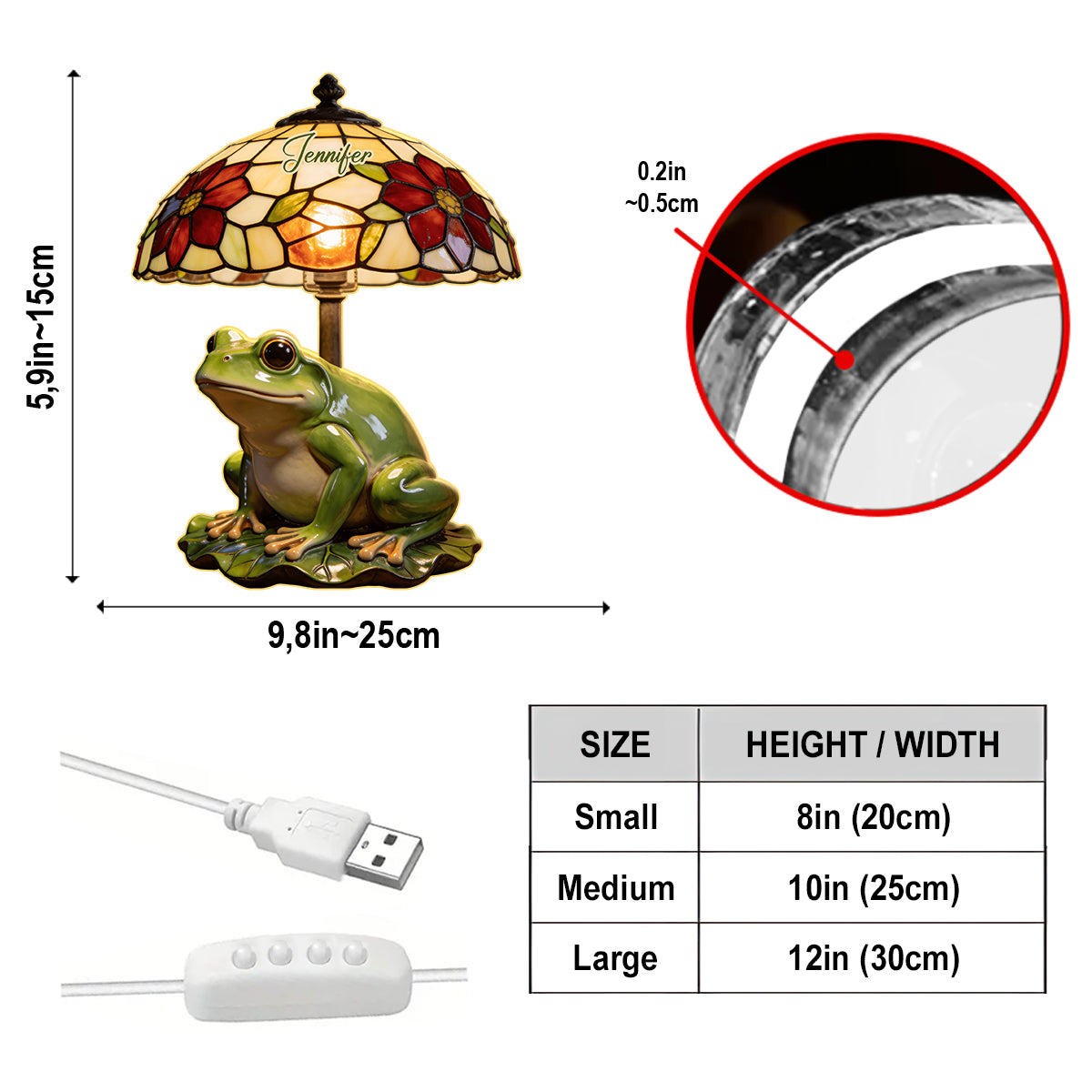 Love Frog – Personalisierte Acryl-LED-Nachtleuchte in Froschform