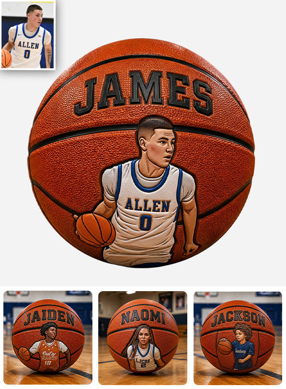 Any Photo Love Basketball - Personalized Basketball Multi-Sport Ball
