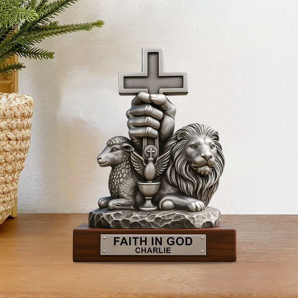 Glaube an Gott – Personalisierte christliche Acrylplakette in individueller Form