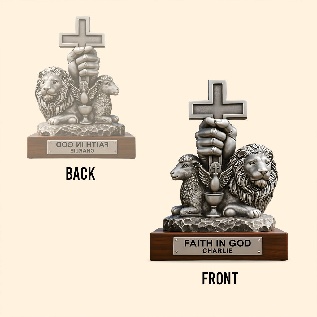 Glaube an Gott – Personalisierte christliche Acrylplakette in individueller Form