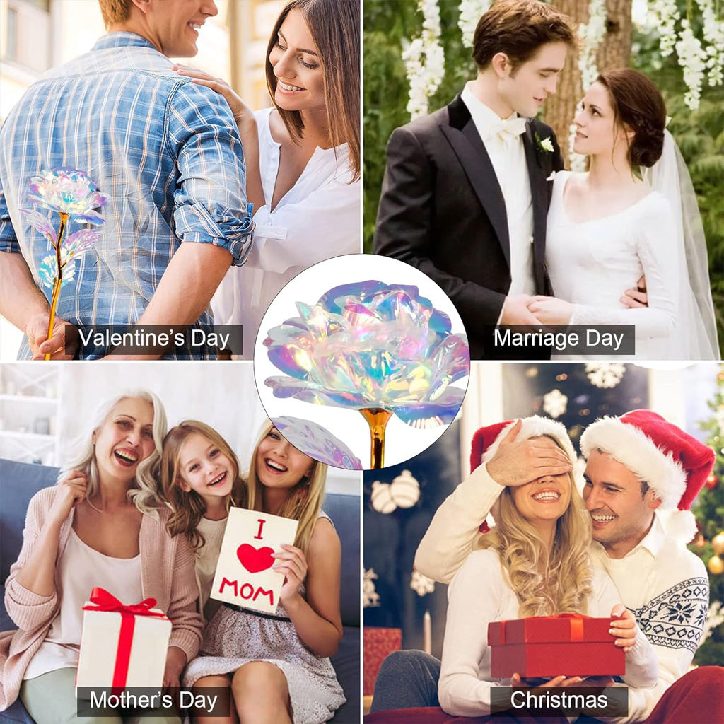 Künstliche Rose mit Vase – Muttertagsgeschenk für Mama