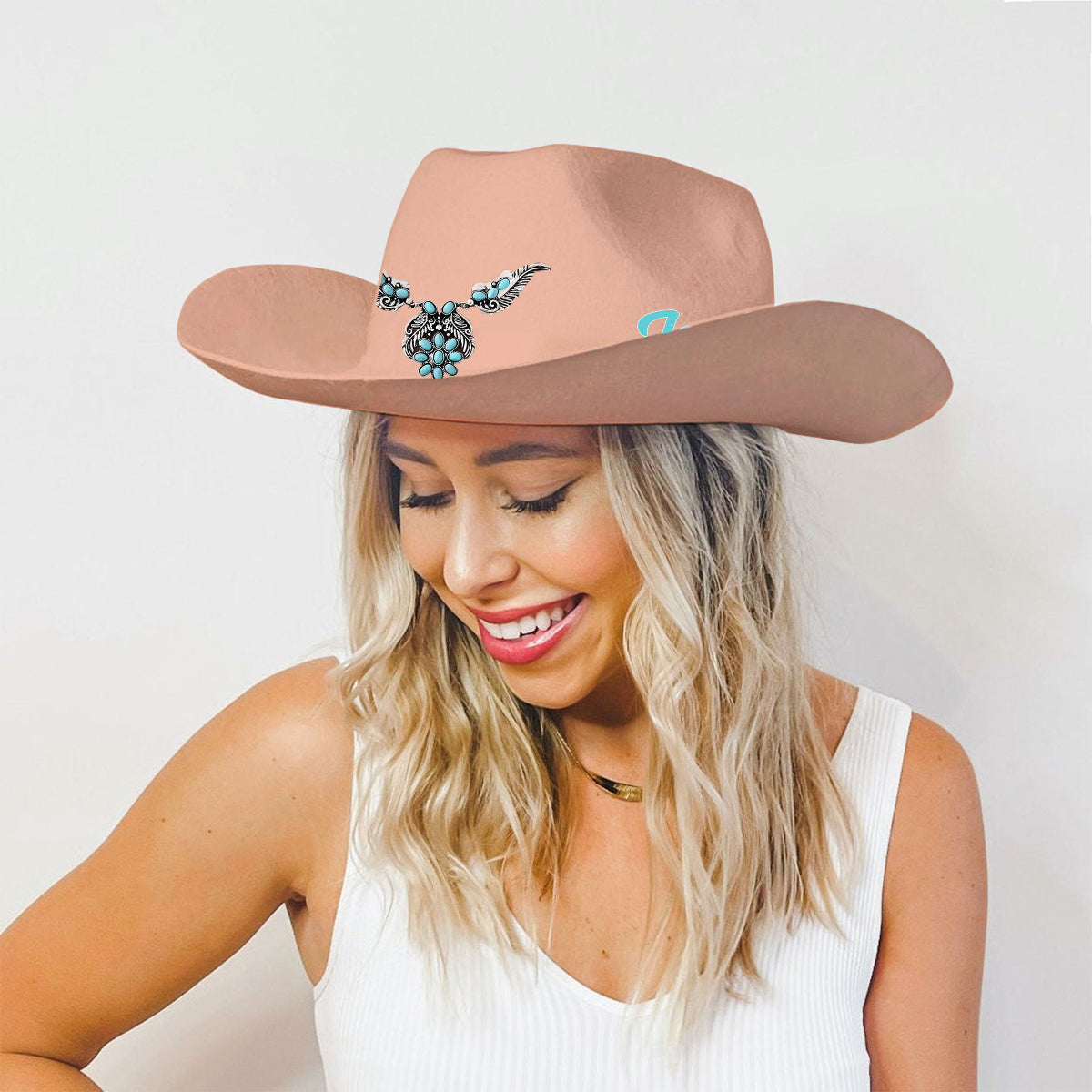Cowgirl Stay Wild - Personalized Cowgirl Wide Brim Cowboy Hat