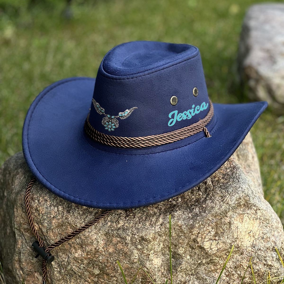 Cowgirl Stay Wild - Personalized Cowgirl Wide Brim Cowboy Hat