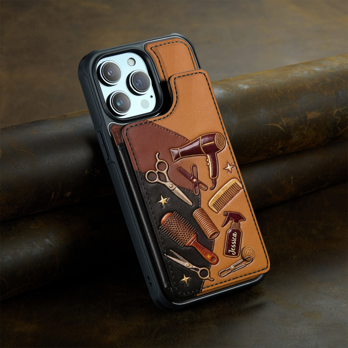 Hairdresser Scissors - Personalized Hairdresser Fully Printed Wallet Phone Case