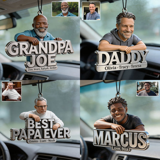 Geschenke zum Vatertag für Papa, Opa - Personalisierter transparenter Autoanhänger