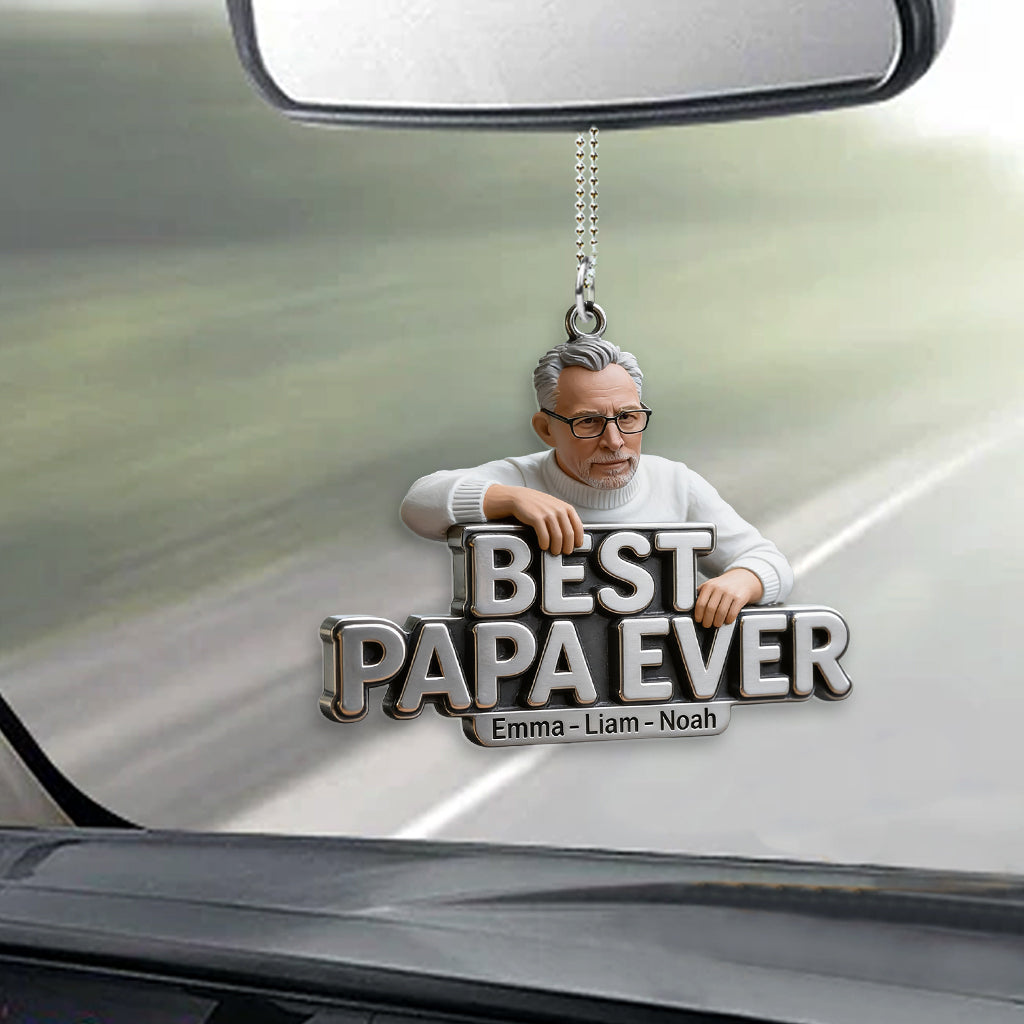 Geschenke zum Vatertag für Papa, Opa - Personalisierter transparenter Autoanhänger
