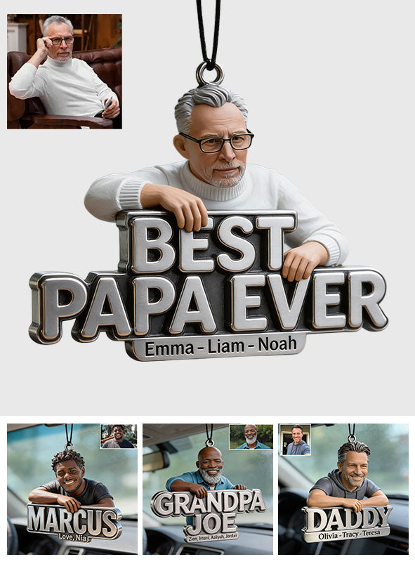 Geschenke zum Vatertag für Papa, Opa - Personalisierter transparenter Autoanhänger