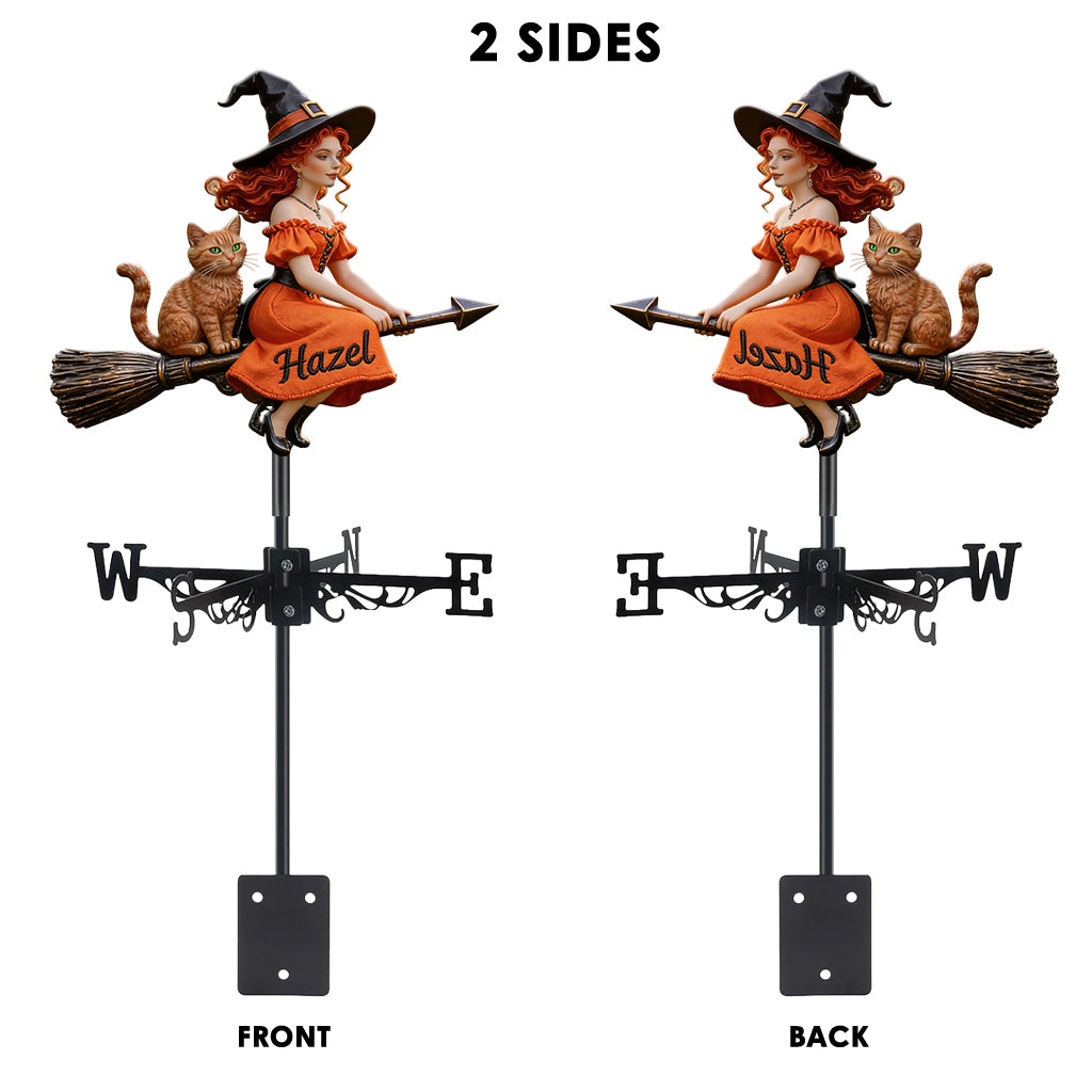 Salem Broom - Personalized Witch Weather Vane