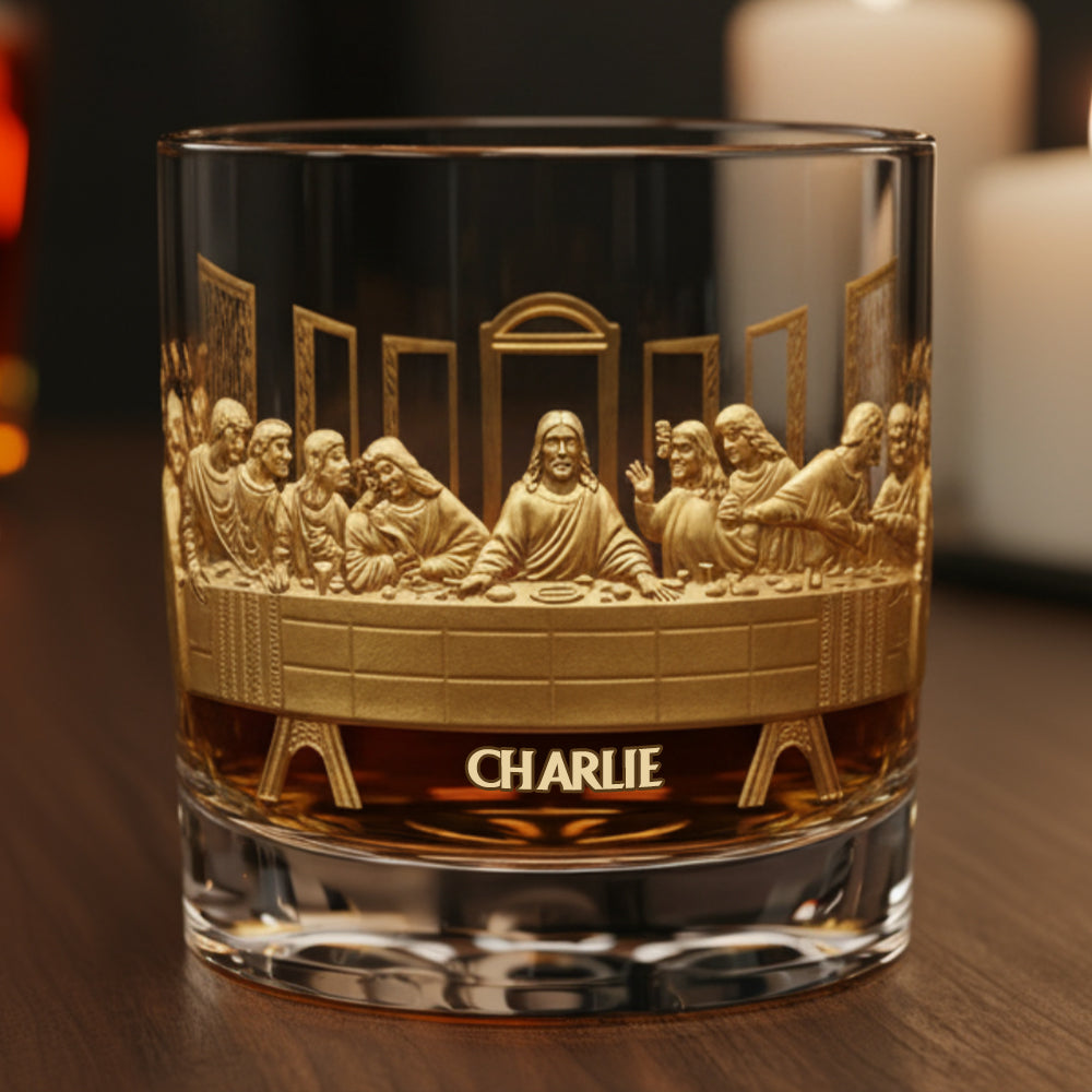 The Last Supper - Personalized Christian Whiskey Glass