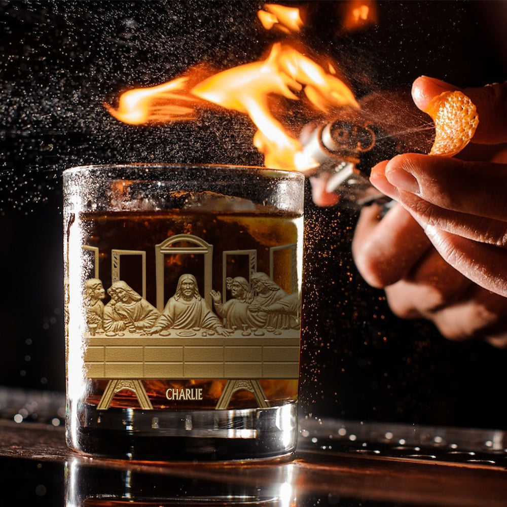 The Last Supper - Personalized Christian Whiskey Glass