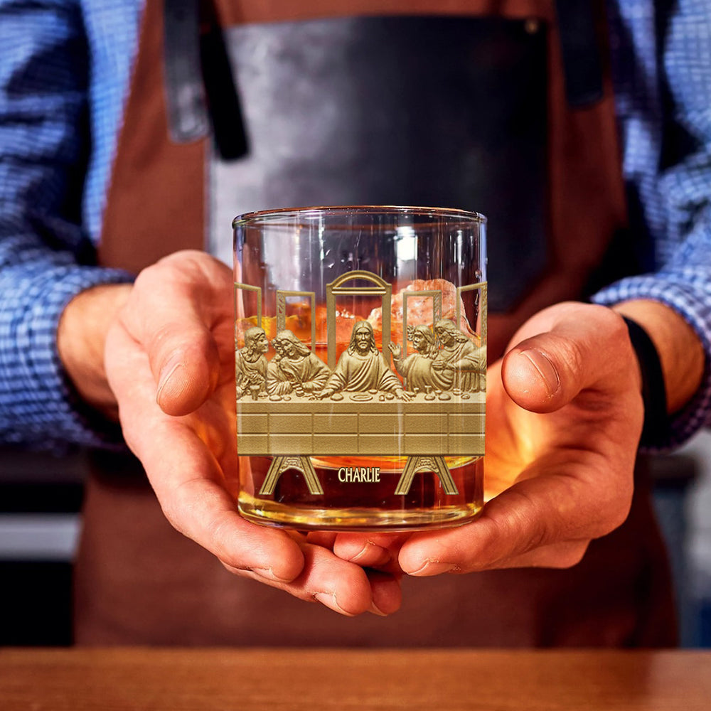 The Last Supper - Personalized Christian Whiskey Glass