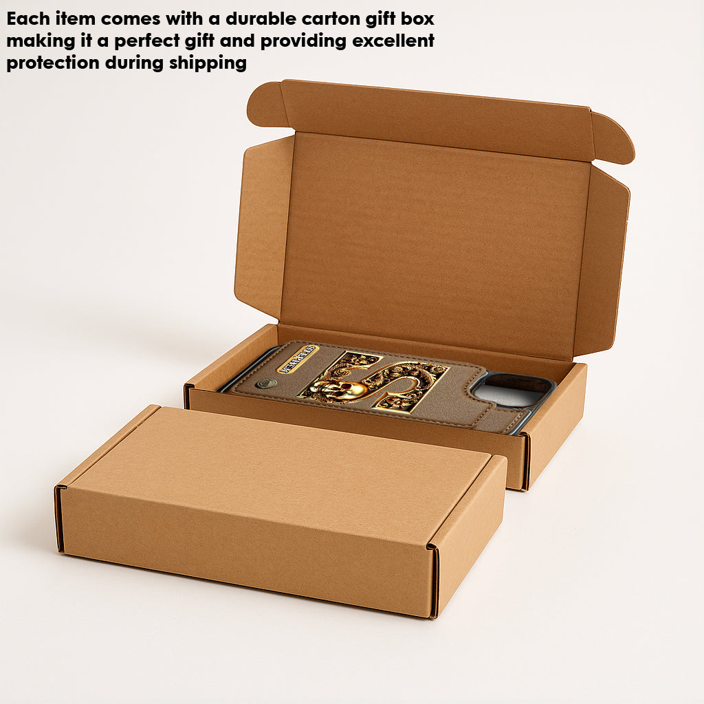 Totenkopf-Namensanfangsbuchstabe - Personalisierte Totenkopf-Handyhülle