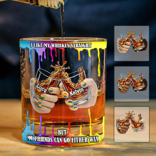 Ich mag meinen Whiskey pur – personalisiertes Whiskeyglas zur Unterstützung der LGBT-Community