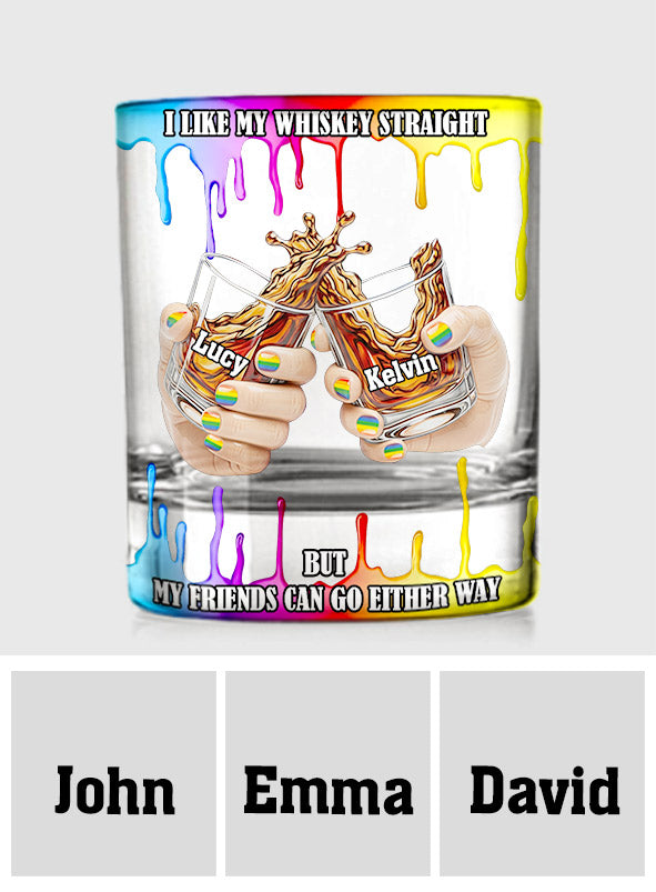 Ich mag meinen Whiskey pur – personalisiertes Whiskeyglas zur Unterstützung der LGBT-Community