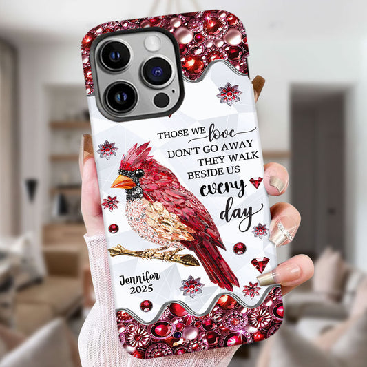 Diejenigen, die wir lieben, gehen nicht fort – Personalisierte Handyhülle mit Gedenkmotiv