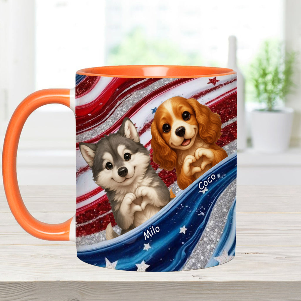 Pfote und Patriotismus – Personalisierte Tasse mit Hundemotiv