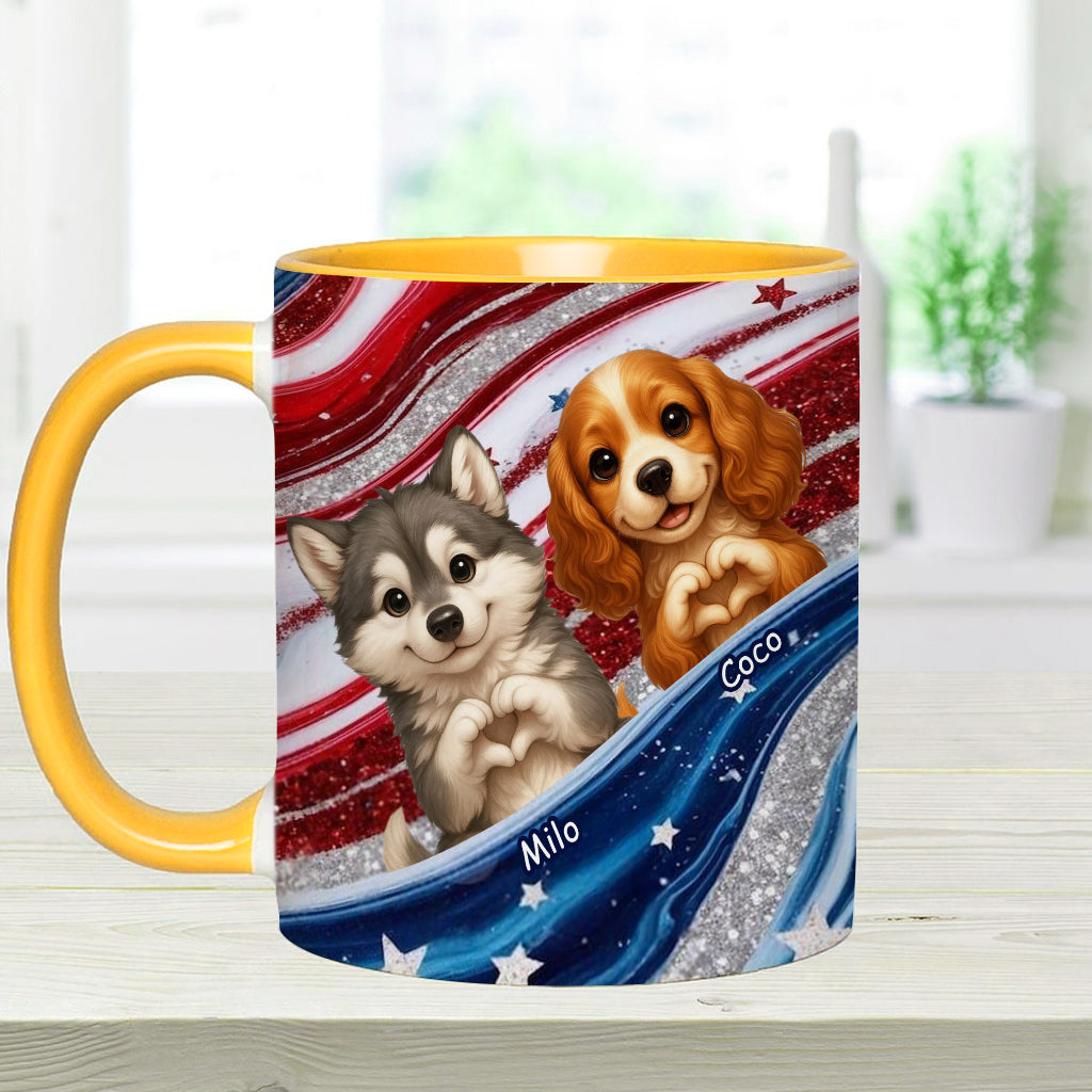 Pfote und Patriotismus – Personalisierte Tasse mit Hundemotiv