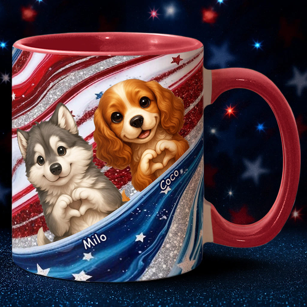 Pfote und Patriotismus – Personalisierte Tasse mit Hundemotiv