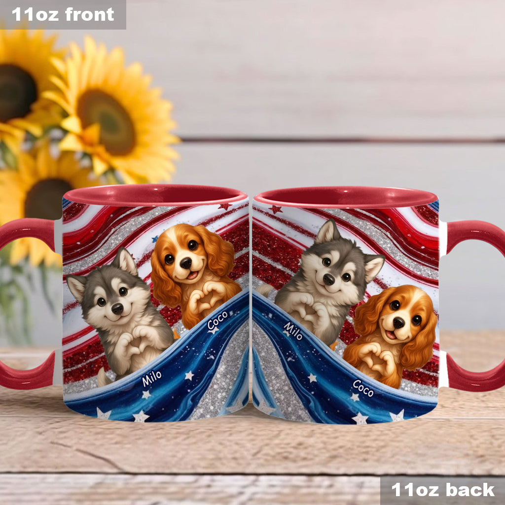 Pfote und Patriotismus – Personalisierte Tasse mit Hundemotiv