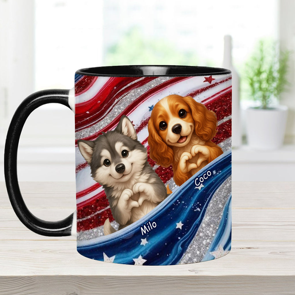 Pfote und Patriotismus – Personalisierte Tasse mit Hundemotiv