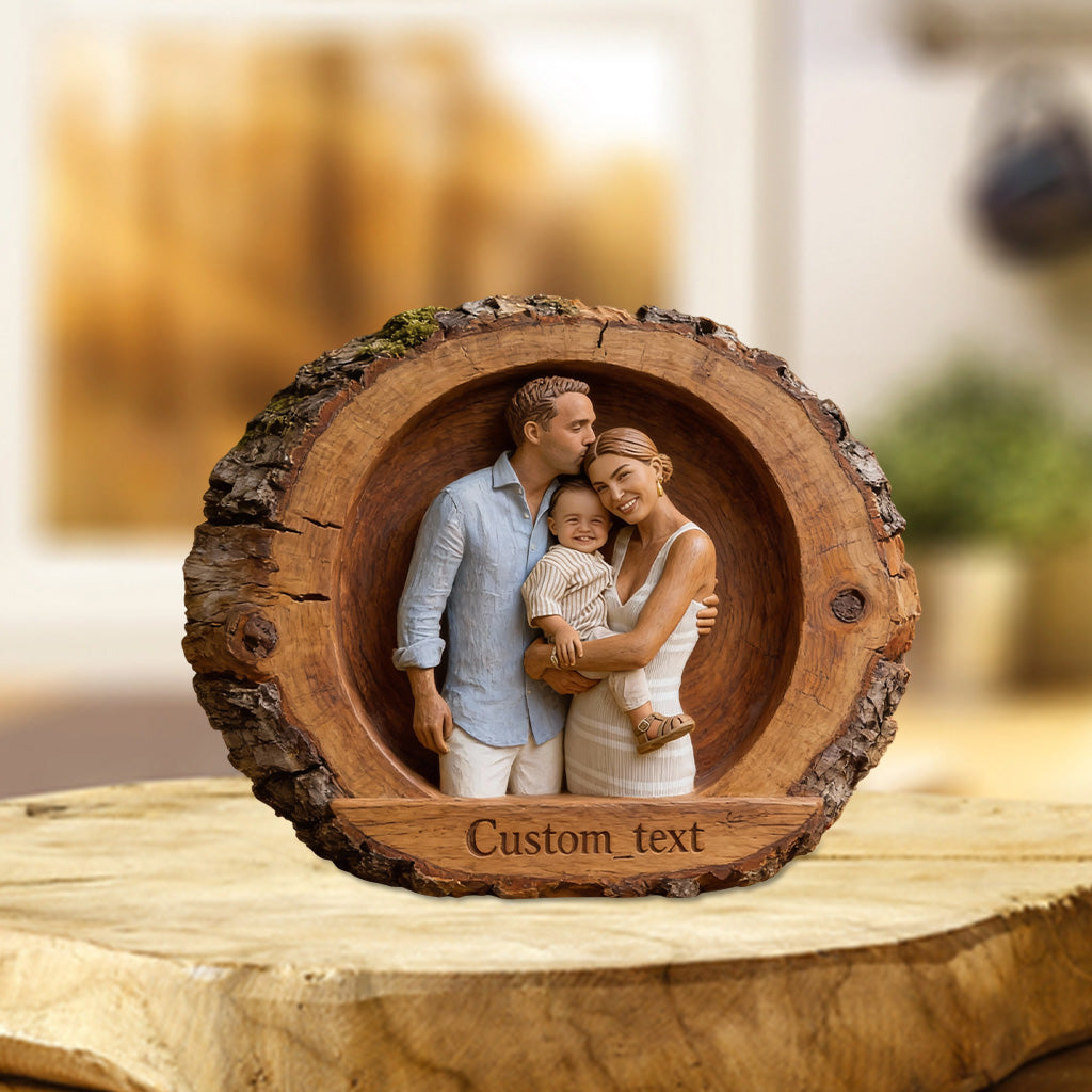 Die beste Familie aller Zeiten – personalisierte Acrylplakette in individueller Familienform