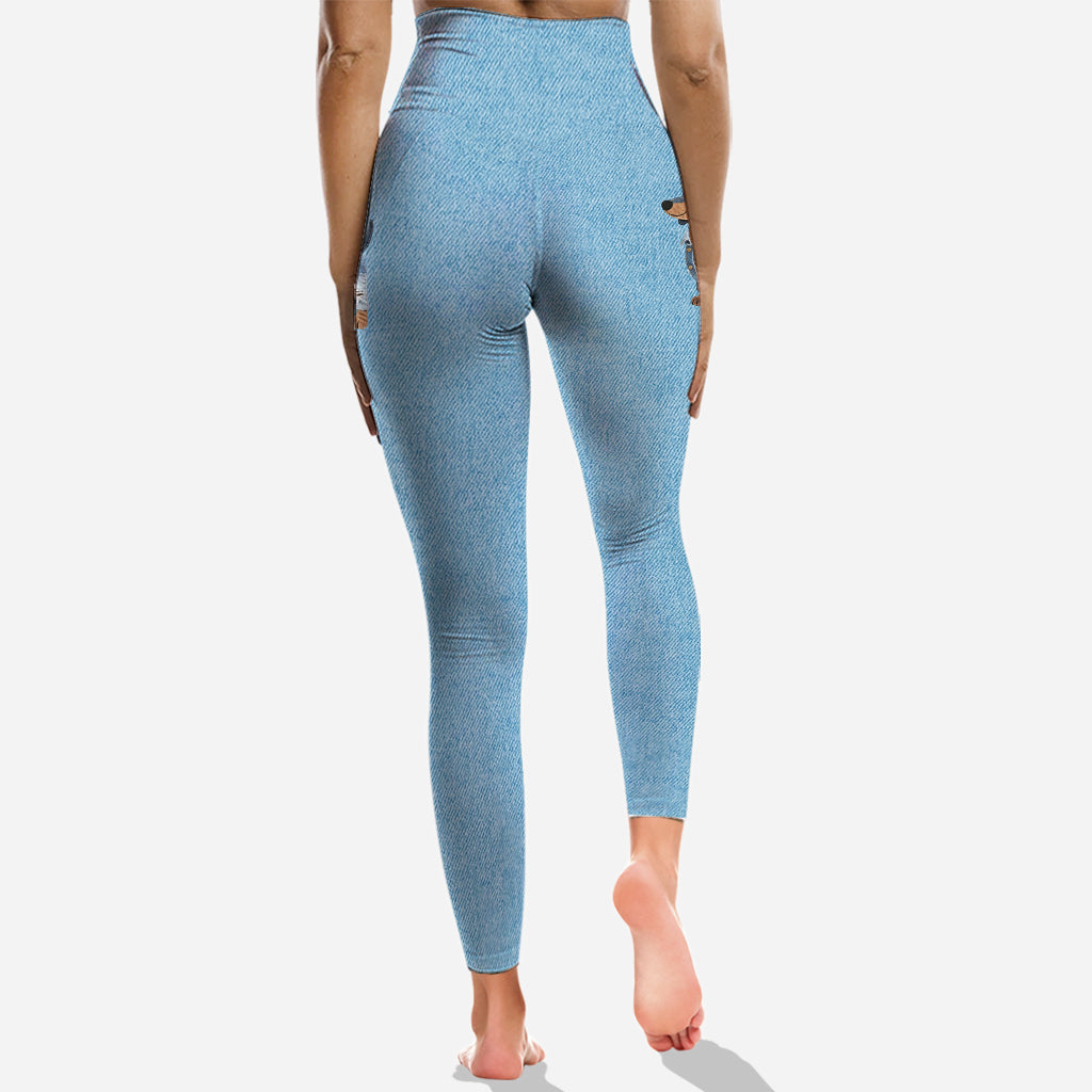 Einfach ein Mädchen, das ihren Hund liebt – personalisierter Hunde-Hoodie und Leggings