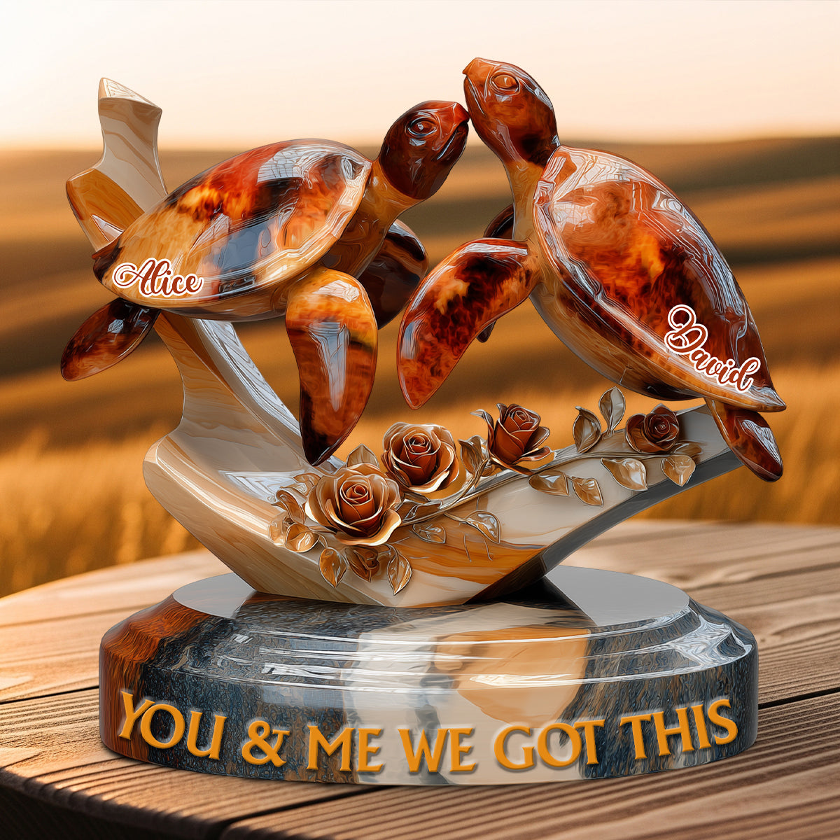 You & Me We Got This - Personalized Couple Custom Shaped Acrylic Plaque