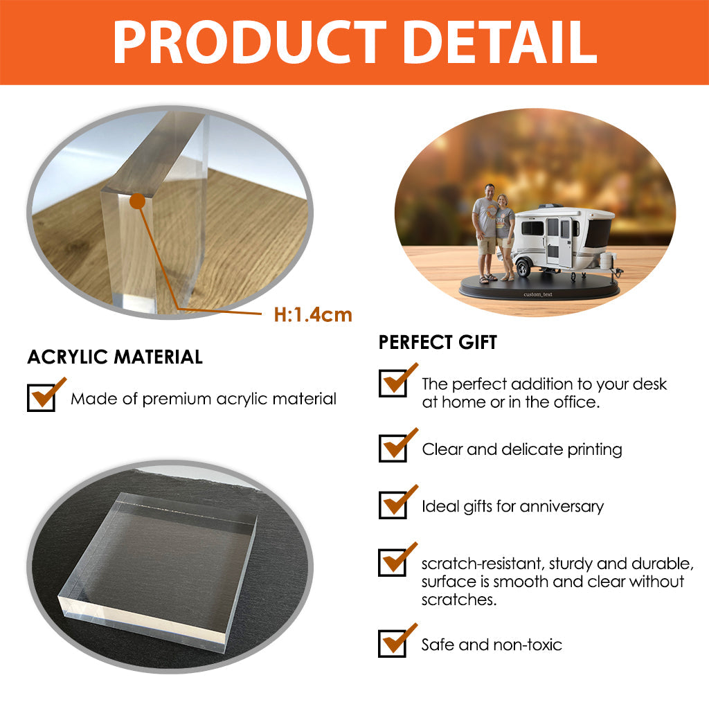 Home Is Where We Park It - Personalized Camping Custom Shaped Acrylic Plaque