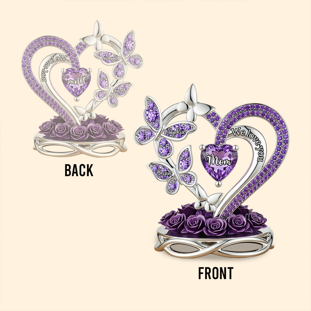 Wir lieben dich – Das perfekte Geschenk für Mama und Oma – personalisierte Acrylplakette in individueller Form für Oma