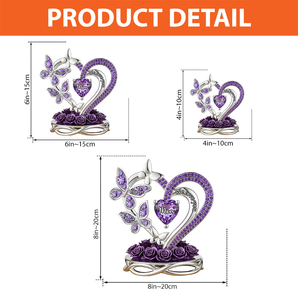 Wir lieben dich – Das perfekte Geschenk für Mama und Oma – personalisierte Acrylplakette in individueller Form für Oma