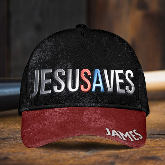 Jesusaves – Personalisierte christliche Klassik-Kappe