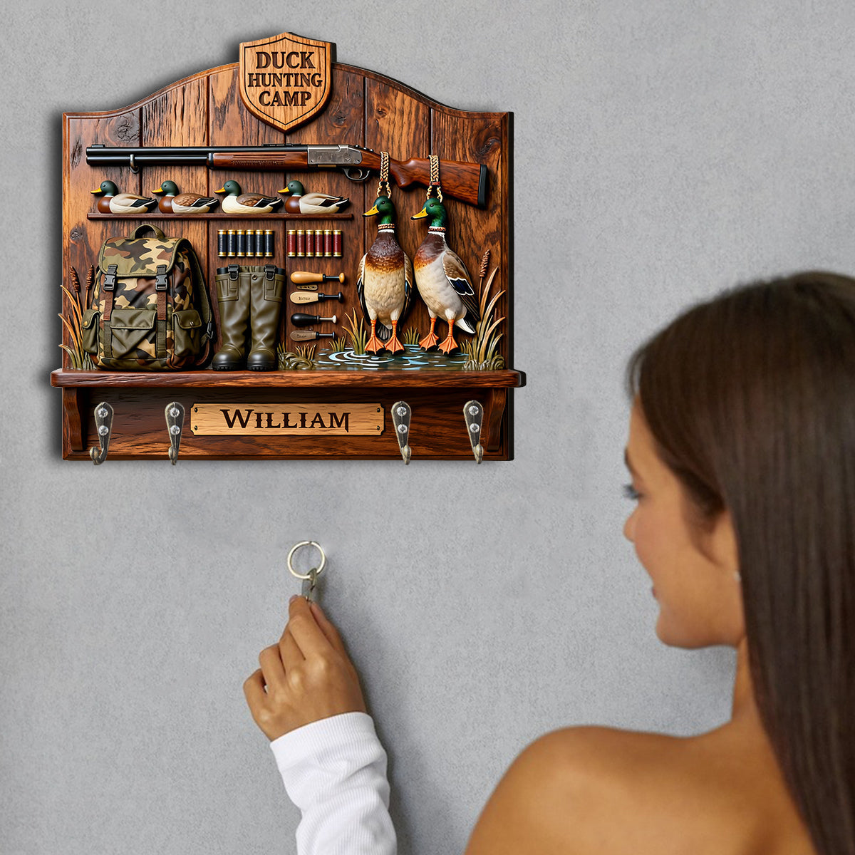 Liebe zur Jagd – Personalisierte, individuell geformte Hängehalterung für die Jagd