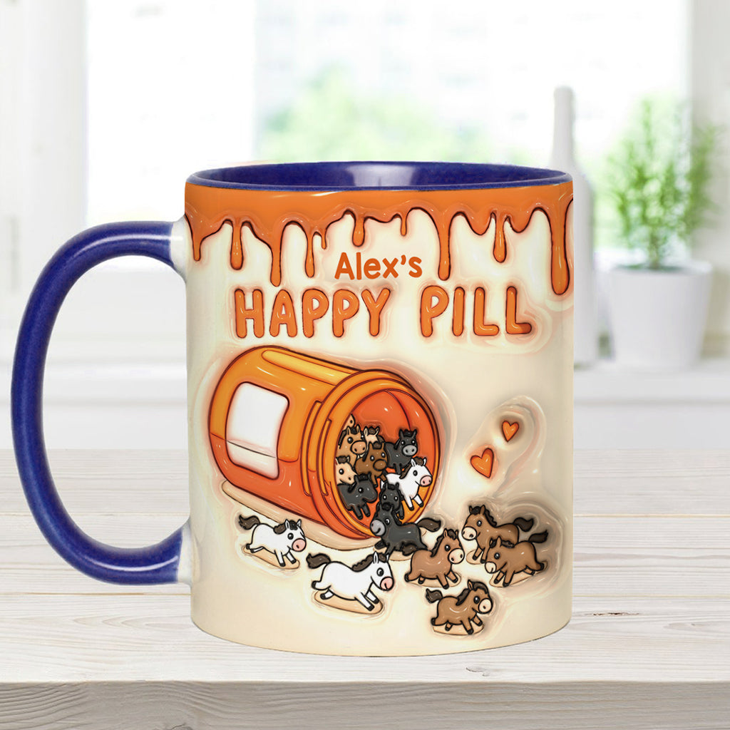 My Happy Pill - Personalized Horse Accent Mug