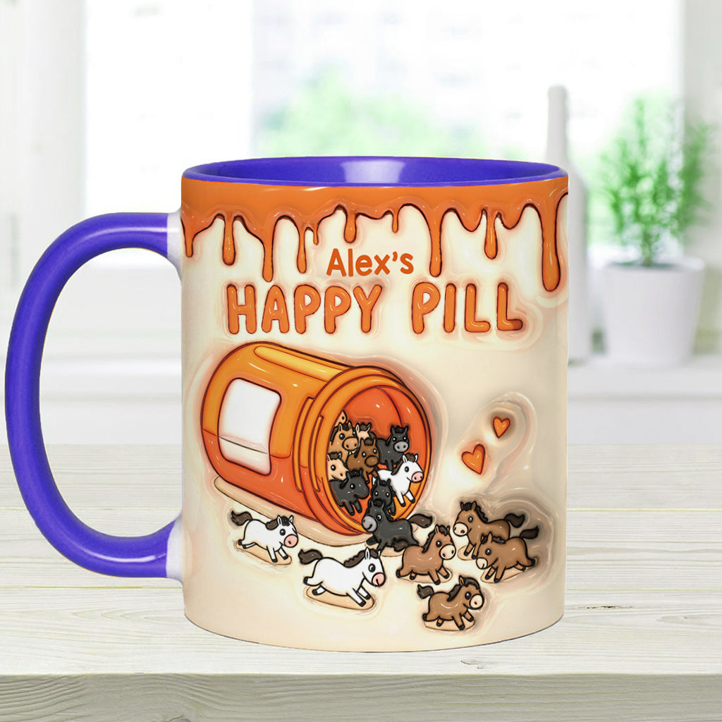 My Happy Pill - Personalized Horse Accent Mug
