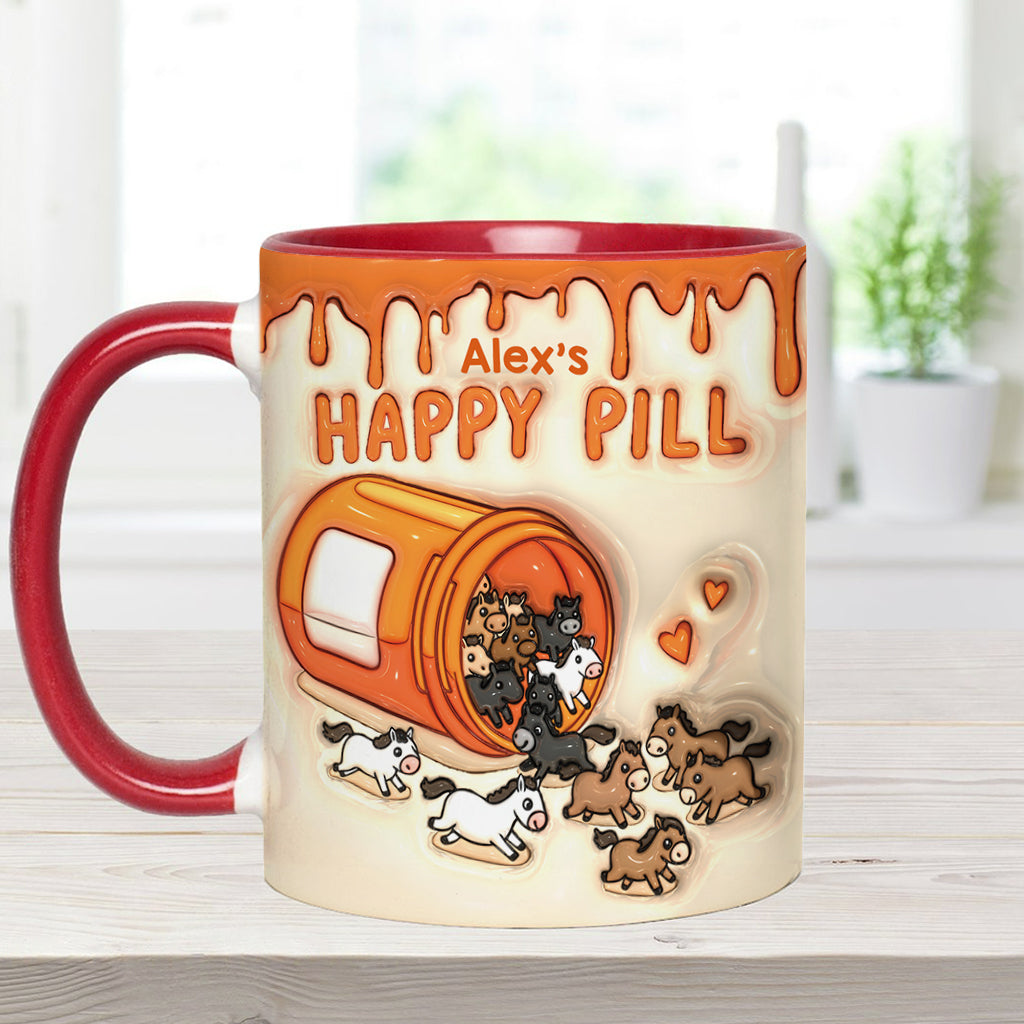 My Happy Pill - Personalized Horse Accent Mug