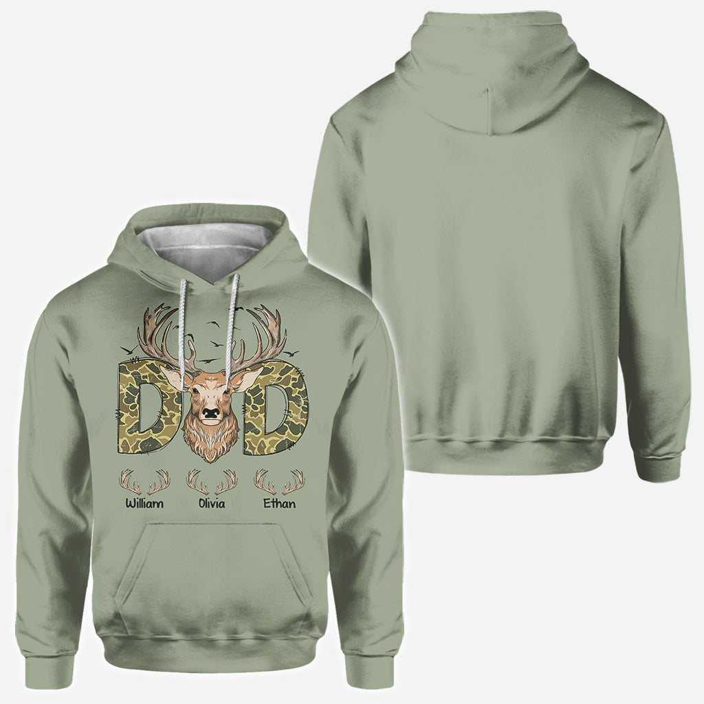 Best Dad Ever - Personalized Hunting All Over Shirt