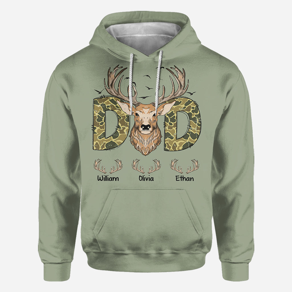 Best Dad Ever - Personalized Hunting All Over Shirt