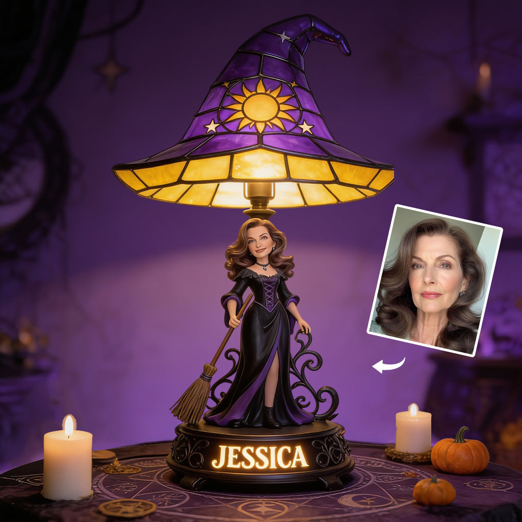 Custom Any Photo Witch Style - Personalized Witch Acrylic LED Night Light