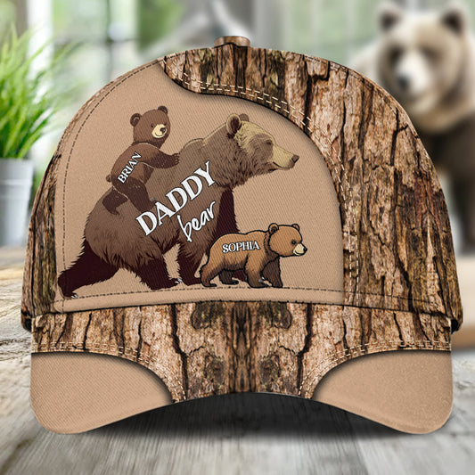 Papa Bär mit Jungen - Personalisierte Bären-Klassiker-Mütze