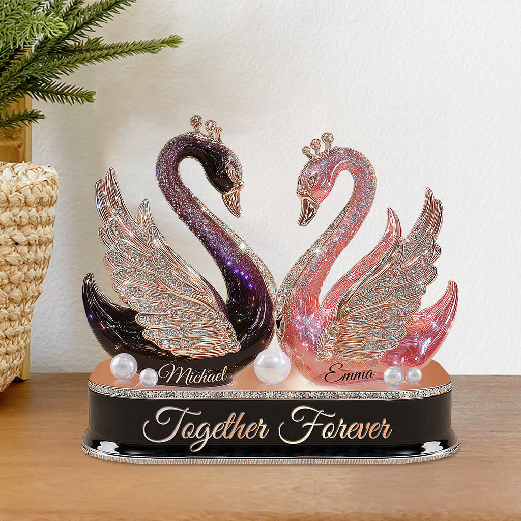 „Du und ich, wir schaffen das“ – personalisierte Acrylplakette in individueller Form für Paare