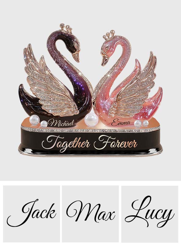 „Du und ich, wir schaffen das“ – personalisierte Acrylplakette in individueller Form für Paare