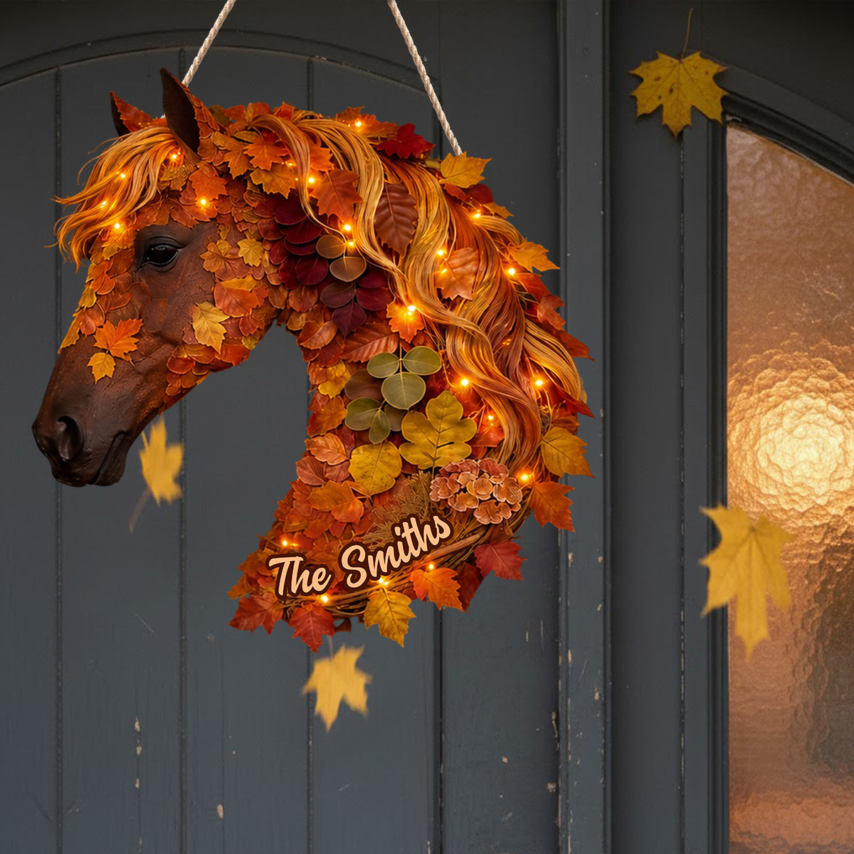 Hello Fall - Personalized Horse LED Light Acrylic Sign