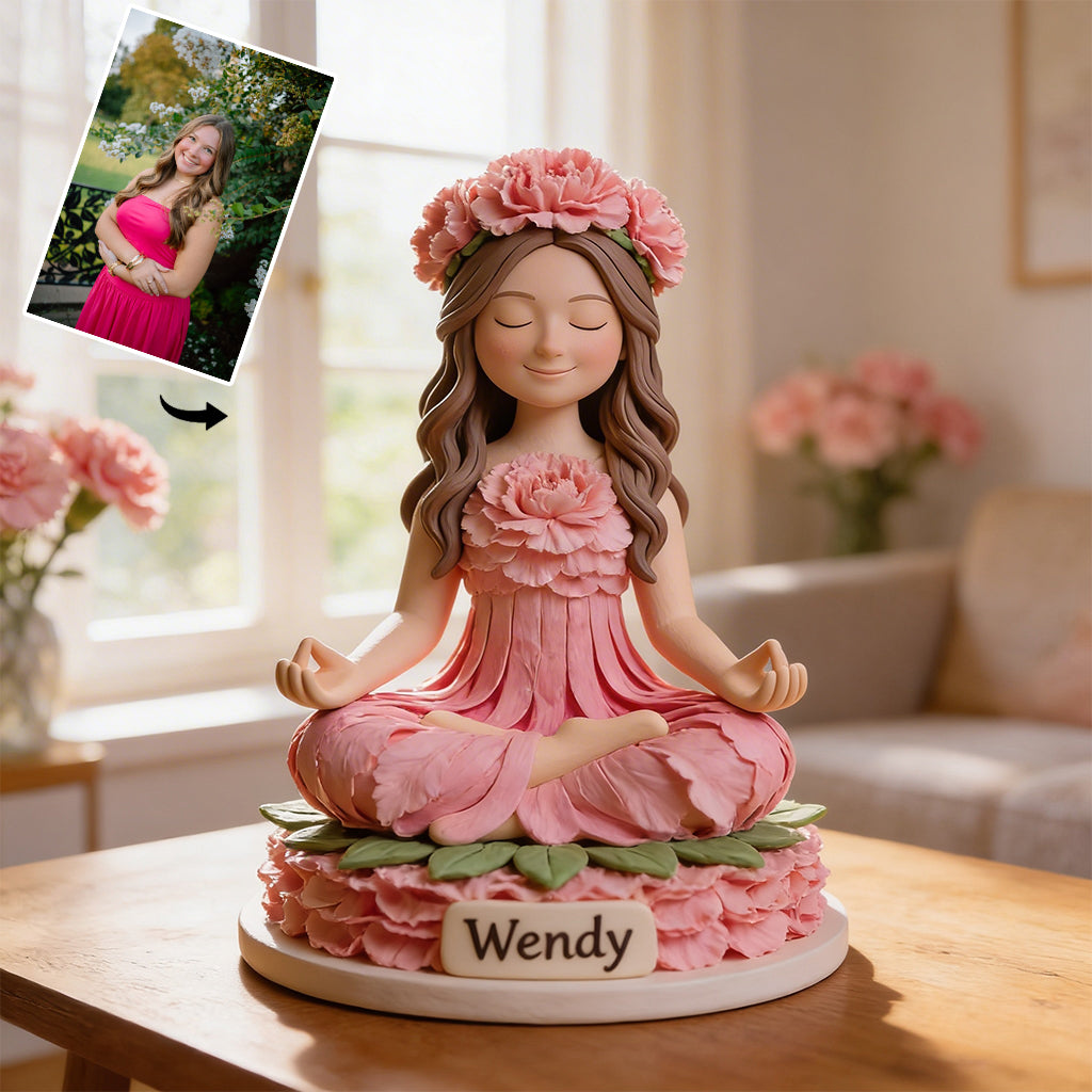 Beliebiges Foto Namaste - Personalisierte Yoga-Acrylplakette in individueller Form