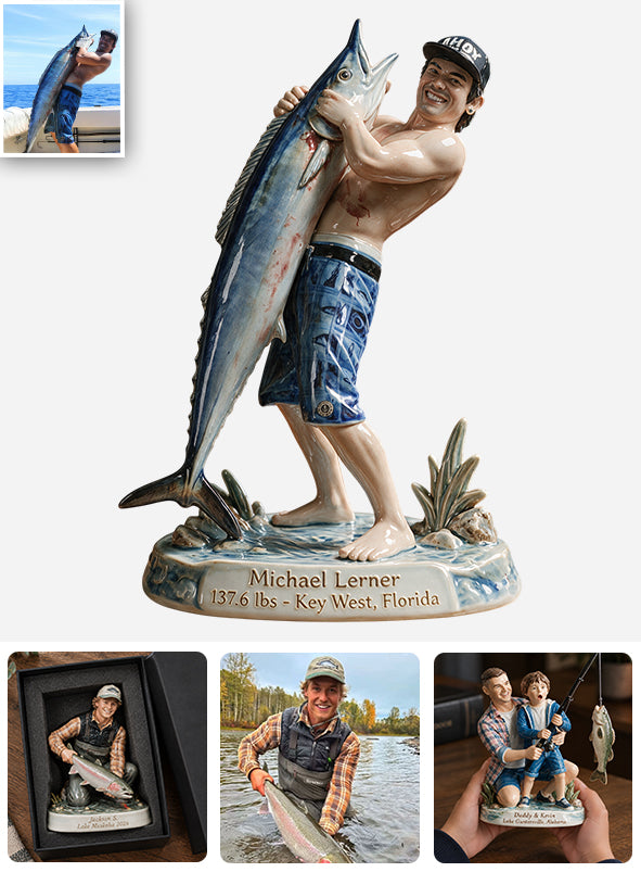 Custom From Any Photo - Personalized Fishing 3D Plaque