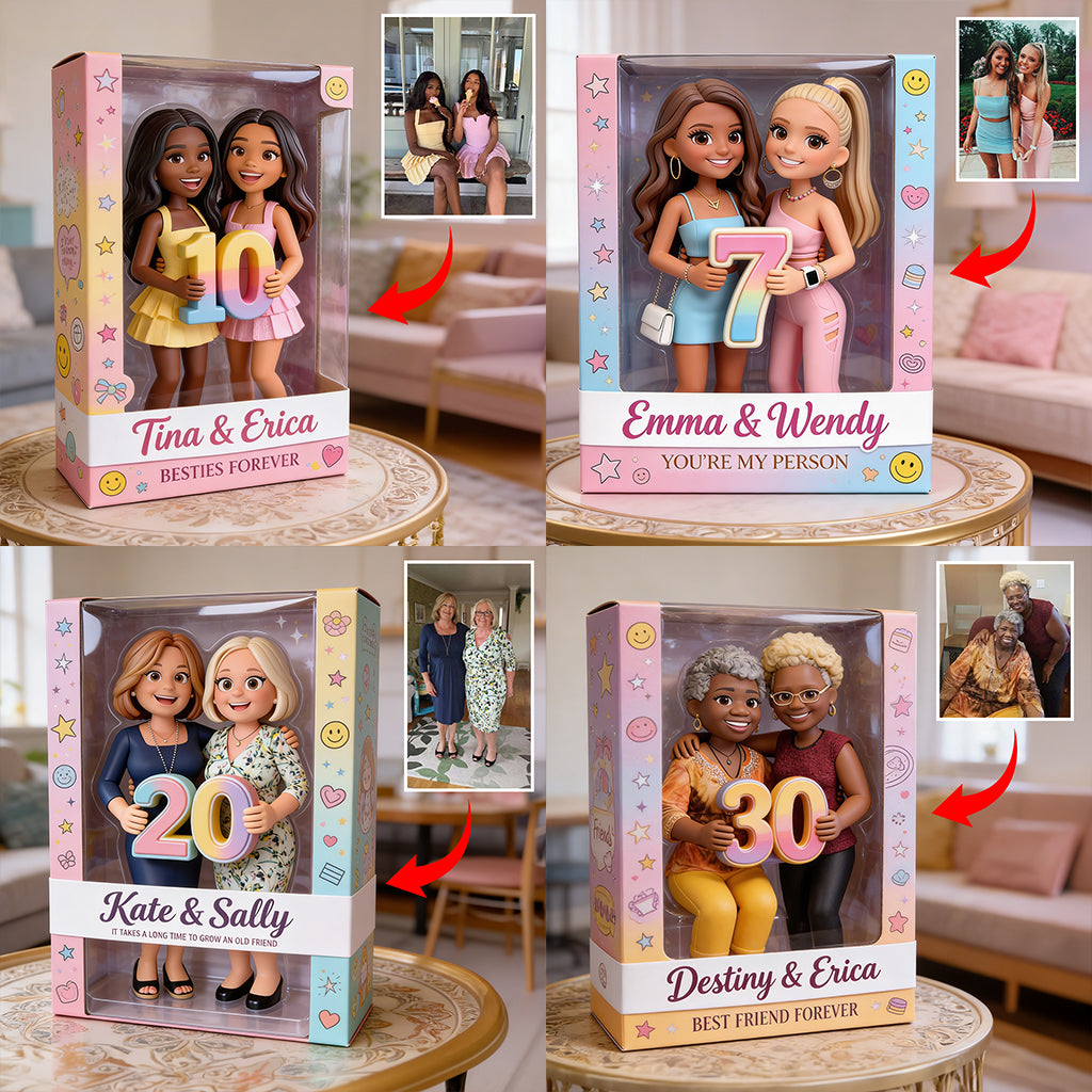 Custom Any Photo Bestie Anniversary - Personalized Bestie Custom Shaped Acrylic Plaque