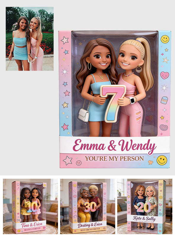 Custom Any Photo Bestie Anniversary - Personalized Bestie Custom Shaped Acrylic Plaque