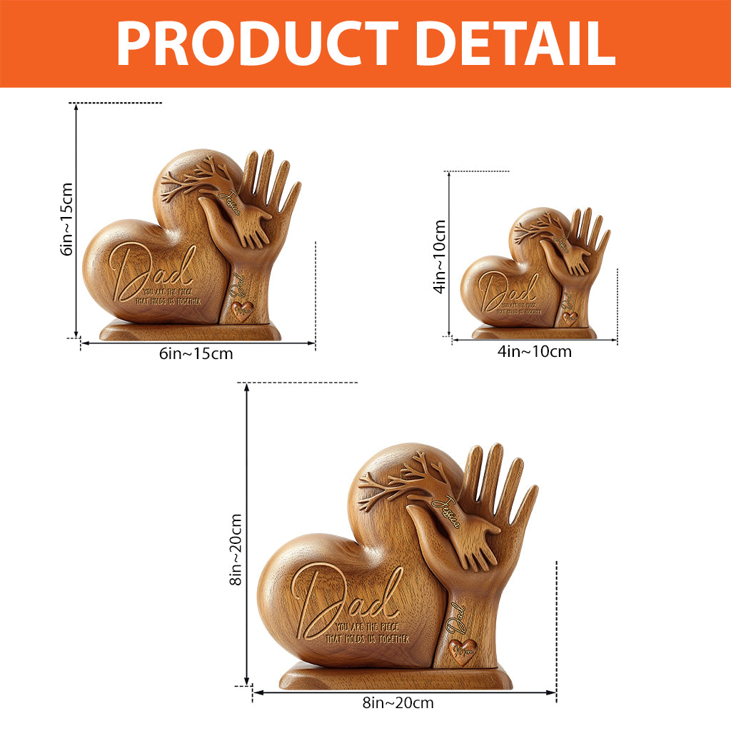 Dad You Are The Piece That Holds Us Together - Personalized Father Custom Shaped Acrylic Plaque